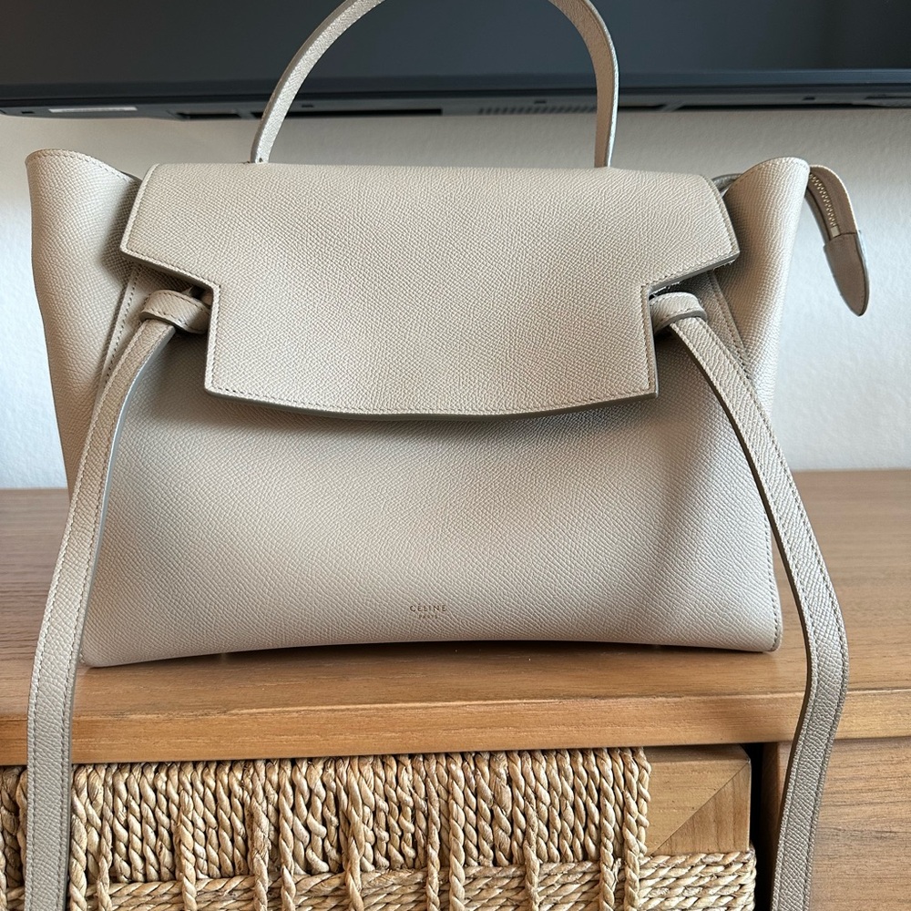 CELINE MINI BELT BAG IN GRAINED CALFSKIN